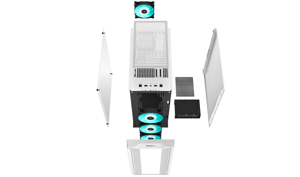 DeepCool CC560 WH carcasas ordenador Midi Tower PC Blanco ATX, micro ATX, Mini-ITX
