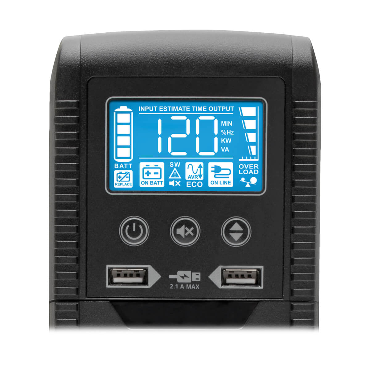 Tripp Lite ECO1500LCD UPS Interactivo con USB y 10 tomacorrientes - 120V, 1440VA, 900W, 50Hz / 60Hz, AVR, Serie ECO, ENE