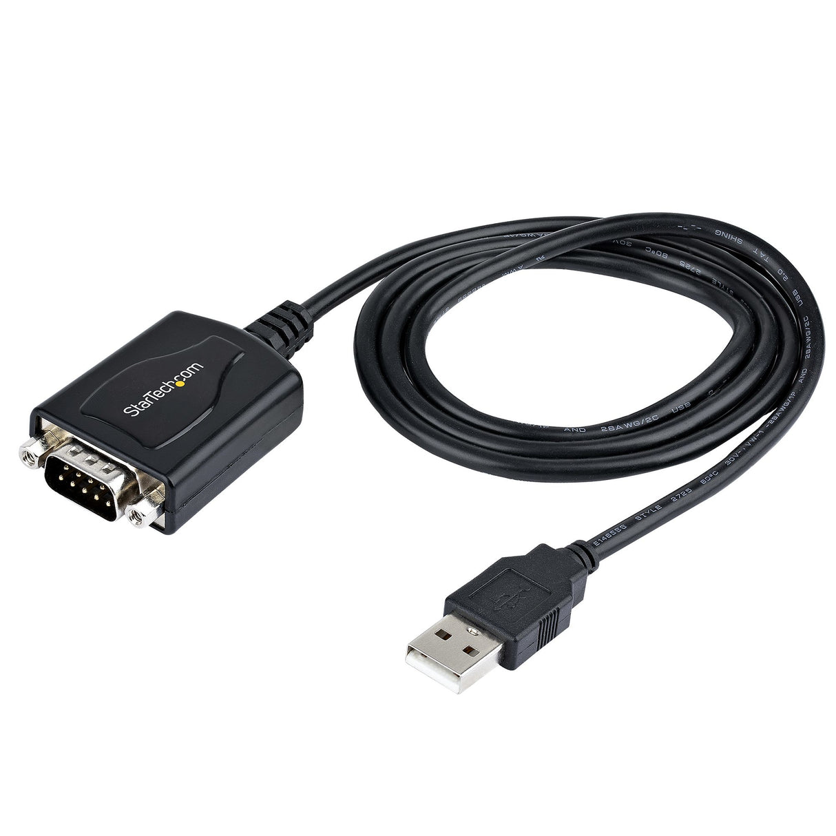 StarTech.com Cable de 91cm USB a Serie con Retención de Puerto COM, Conversor DB9 RS232 Macho a USB, Adaptador USB a Serie para PLC/Impresora/Escáner, Chipset Prolific, Win/Mac Cable DB-9 USB Type-A (4 pin) USB 2.0 Macho Macho