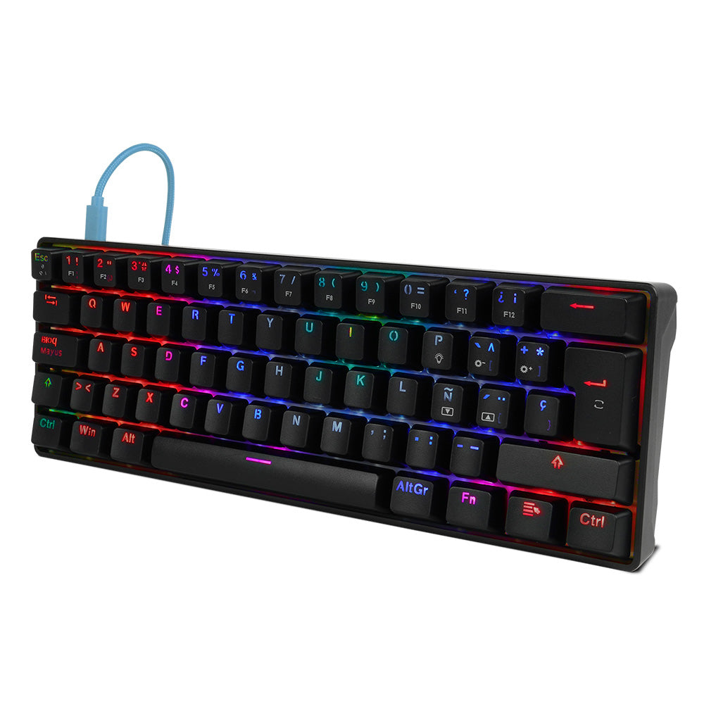 Game Factor KBG560 teclado Juego USB QWERTY Español Negro