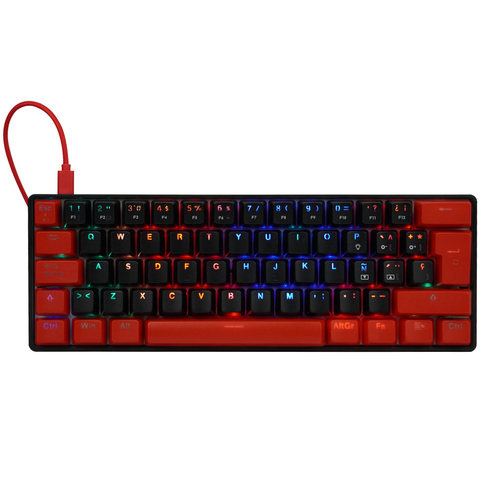 Game Factor KBG560 teclado Juego USB QWERTY Español Negro