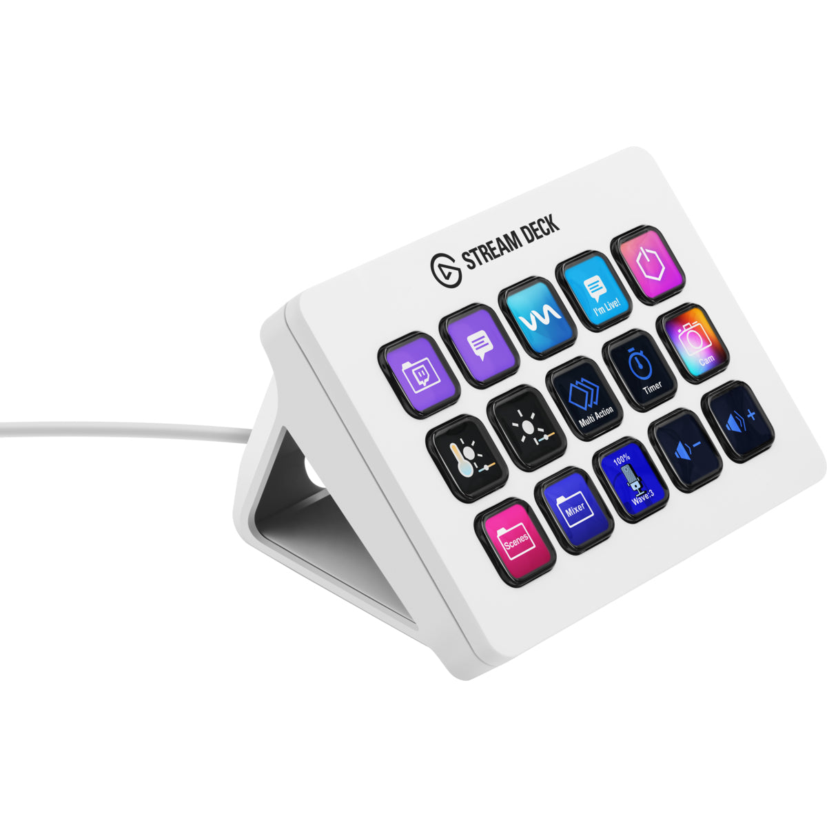 Elgato 10GBA9911 teclado Juego USB Blanco, Mini, Alámbrico | Teclados