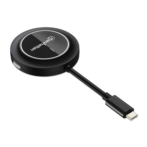 Manhattan Adaptador inalámbrico HDMI 1080p con transmisor USB-C, dongle para mostrar vídeo de forma inalámbrica desde un