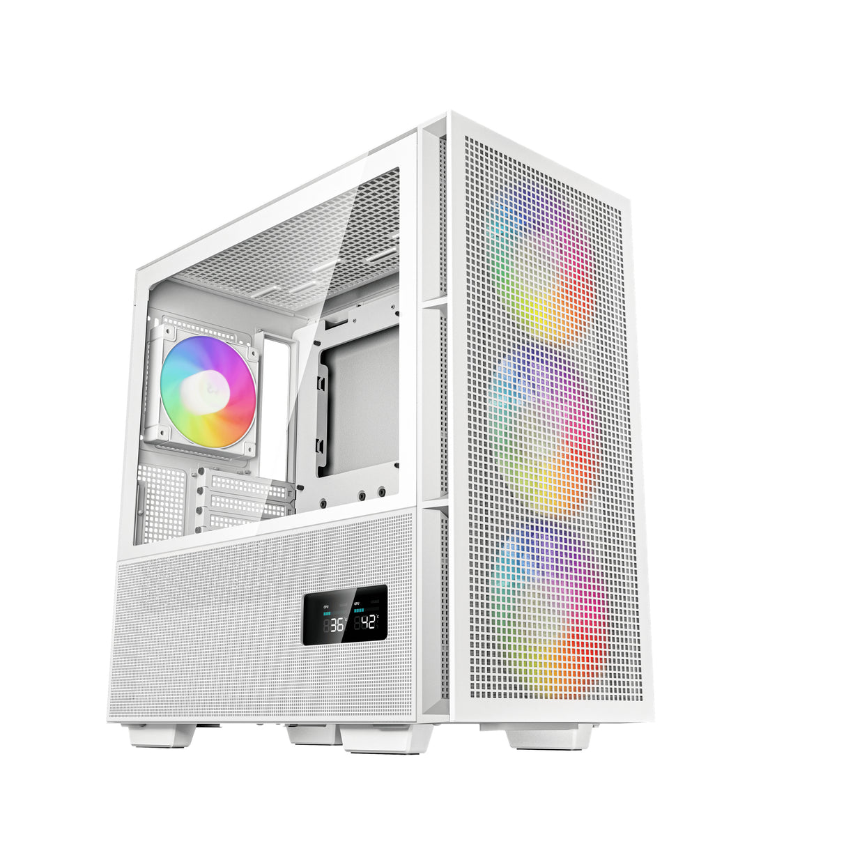 DeepCool CH560 DIGITAL WH carcasas ordenador ABS, Acero, Vidrio templado Midi Tower PC Blanco