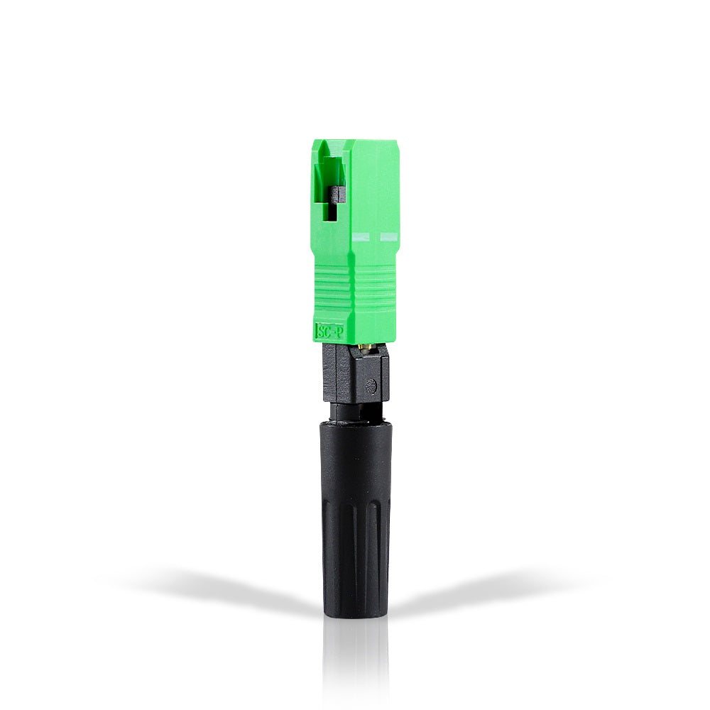 Enson ENS-FASTCON conector de fibra óptica SC/APC Macho/Hembra, Negro, Verde