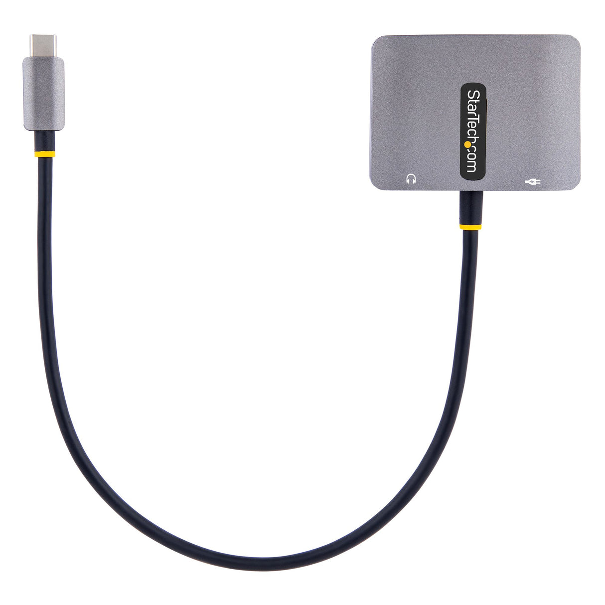 StarTech.com Adaptador de Vídeo USB C, Adaptador Multipuertos USB Tipo C a HDMI VGA con Salida de Audio de 3,5mm, HDR 4K a 60Hz, PD 3.0 de 100W, Compatible con Thunderbolt 3/4 adaptadores gráficos usb USB Tipo C Macho Derecho Si