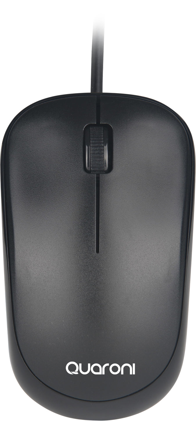 Quaroni KAQ01 teclado Ratón incluido Universal USB QWERTY Español Negro, Alámbrico, Interruptor de membrana