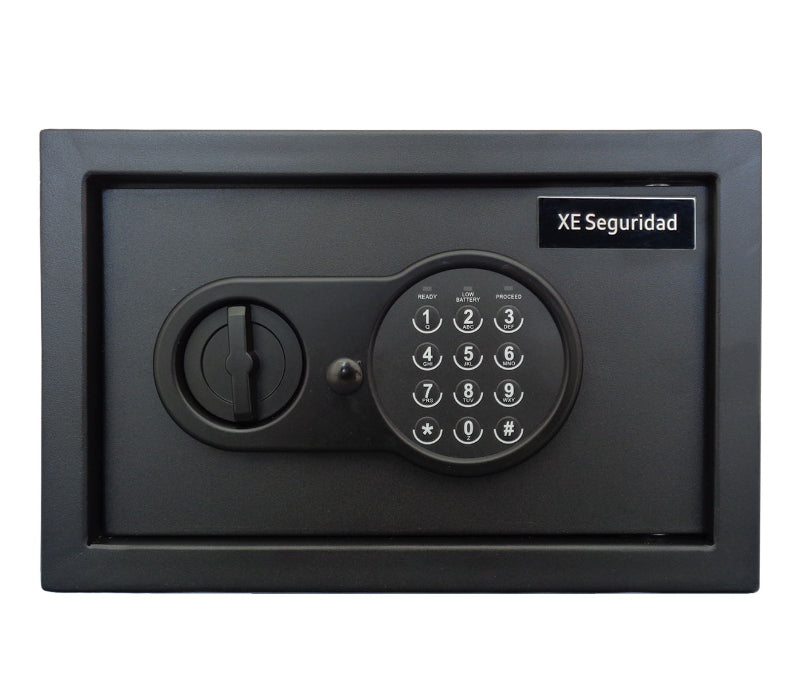 XE Seguridad CFD-20 caja fuerte Caja fuerte portátil Negro, Cerradura con combinación, Llave, Piso/pared