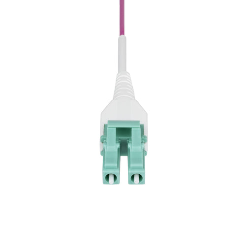 StarTech.com Cable de Fibra Óptica Multimodo OM4 LC a LC UPC de 5m - 50/125µm - 40G/100G - Violeta Érica - LOMMF/VCSE -