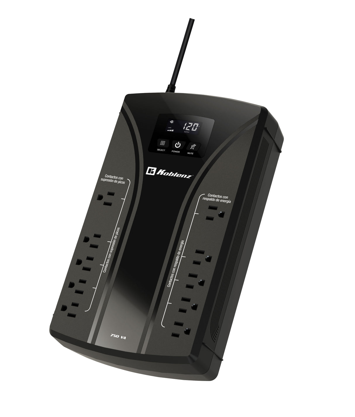 UPS Koblenz 7522 USB/R 750VA/420W LCD 10 Outlets 5/5 Display