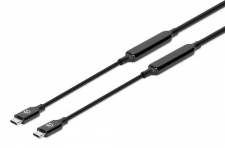 Manhattan Cable USB-C a USB-C activo, 5 m, macho a macho, 10 Gbps (USB 3.2 Gen 2 / USB 3.1), 3 A (ca