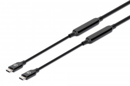 Manhattan Cable USB-C a USB-C activo, 3 m, macho a macho, 10 Gbps (USB 3.2 Gen 2 / USB 3.1), 3 A (ca