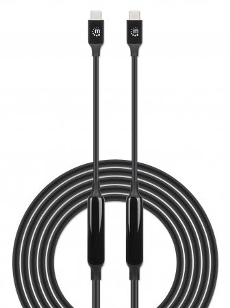 Manhattan Cable USB-C a USB-C activo, 3 m, macho a macho, 10 Gbps (USB 3.2 Gen 2 / USB 3.1), 3 A (ca