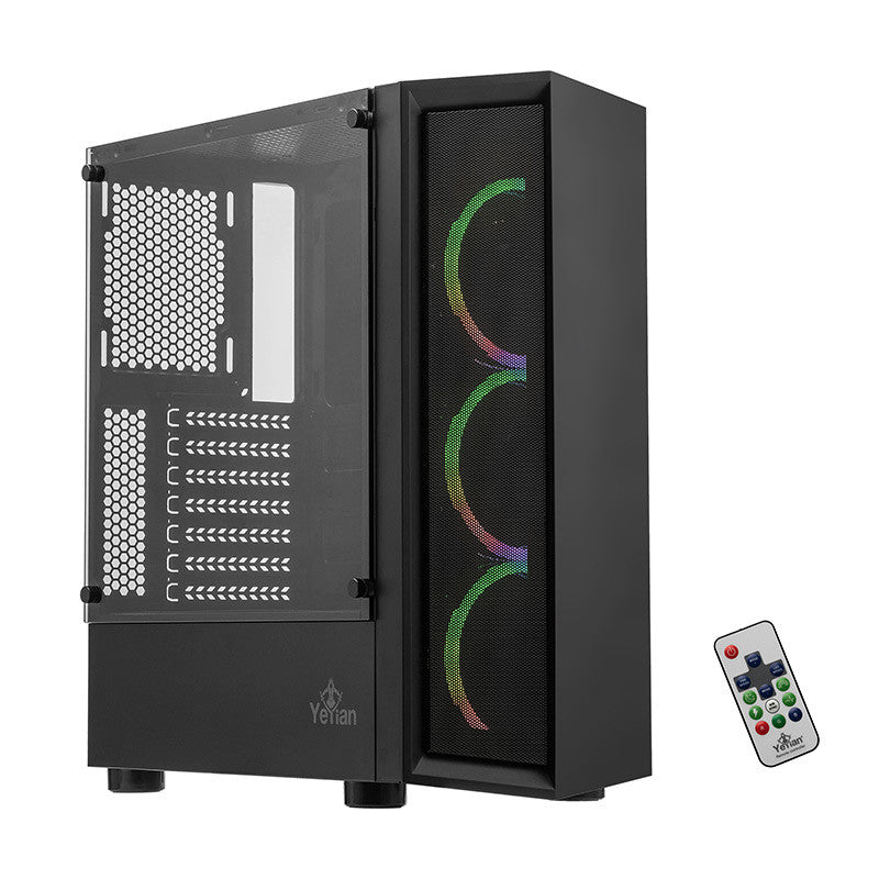 Yeyian YCH-ATAB-01BK gabinete de computadora Midi Tower Negro, ATX, Micro ATX, Juego