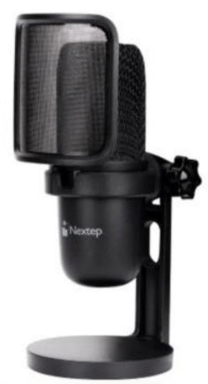 Nextep NE-432 micrófono Negro Micrófono de superficie para mesa