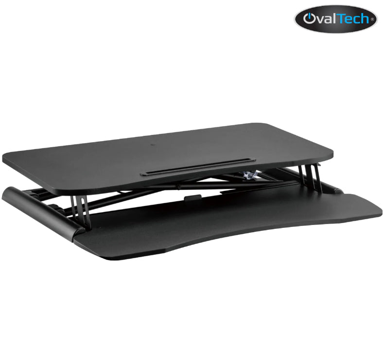Ovaltech OVDESK-800MM escritorio para computadora Negro, Derecho, Forma cóncava, Patas en X