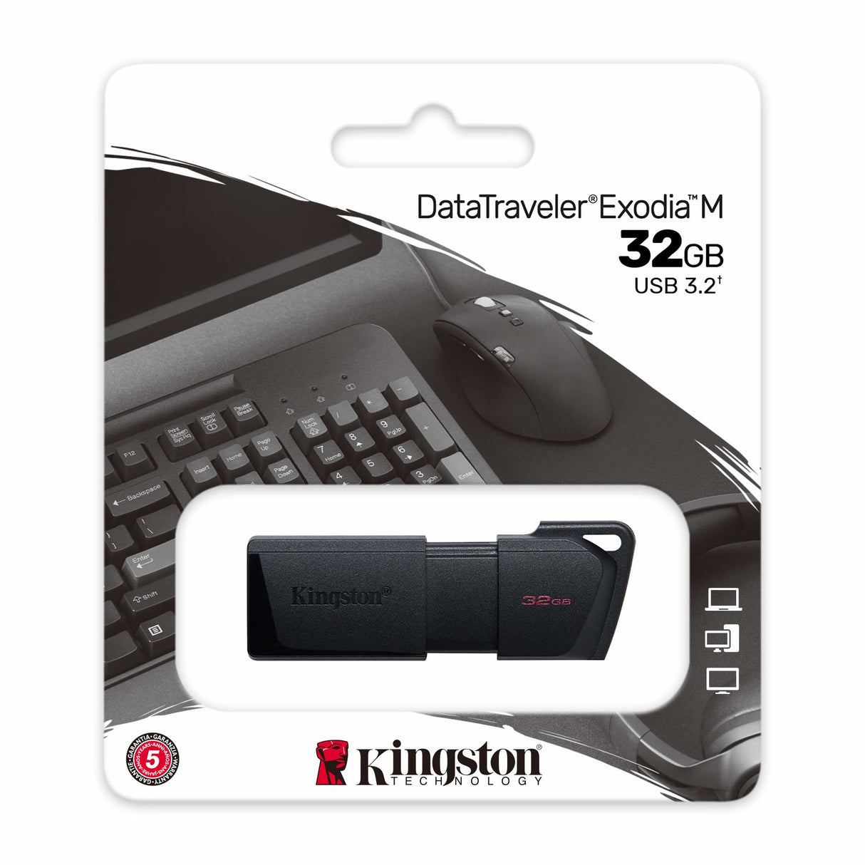 Kingston Technology DataTraveler Exodia M Memoria Flash 32 GB USB tipo A 3.2 Gen 1 (3.1 Gen 1) Deslizar