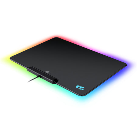 REDRAGON P009 EPEIUS, Mousepad rígido con iluminación RGB, Negro, Translúcido, ABS sintéticos