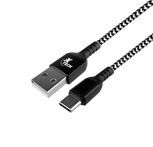 Xtech XTC-511 cable USB USB 2.0 1,8 m USB A USB C 0,48 Gbit/s Negro, Blanco