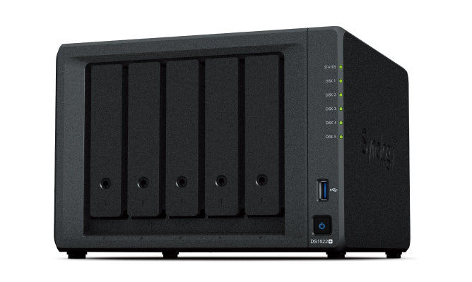Synology DiskStation DS1522+ servidor NAS o de almacenamiento Tower AMD Embedded R-Series SoC R1600 8 GB DDR4 0 TB DiskS
