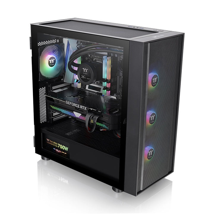 Thermaltake H570 TG Midi Tower Negro, ATX, EATX, Micro ATX, CA-1T9-00M1WN-00