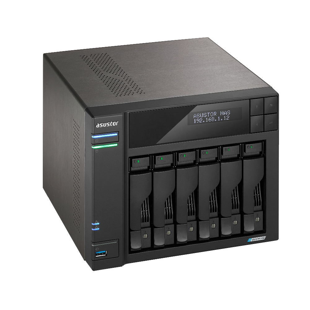Asustor LOCKERSTOR 6 NAS Escritorio Intel® Celeron® N5105 8 GB DDR4 Unidad de disco duro ADM Negro