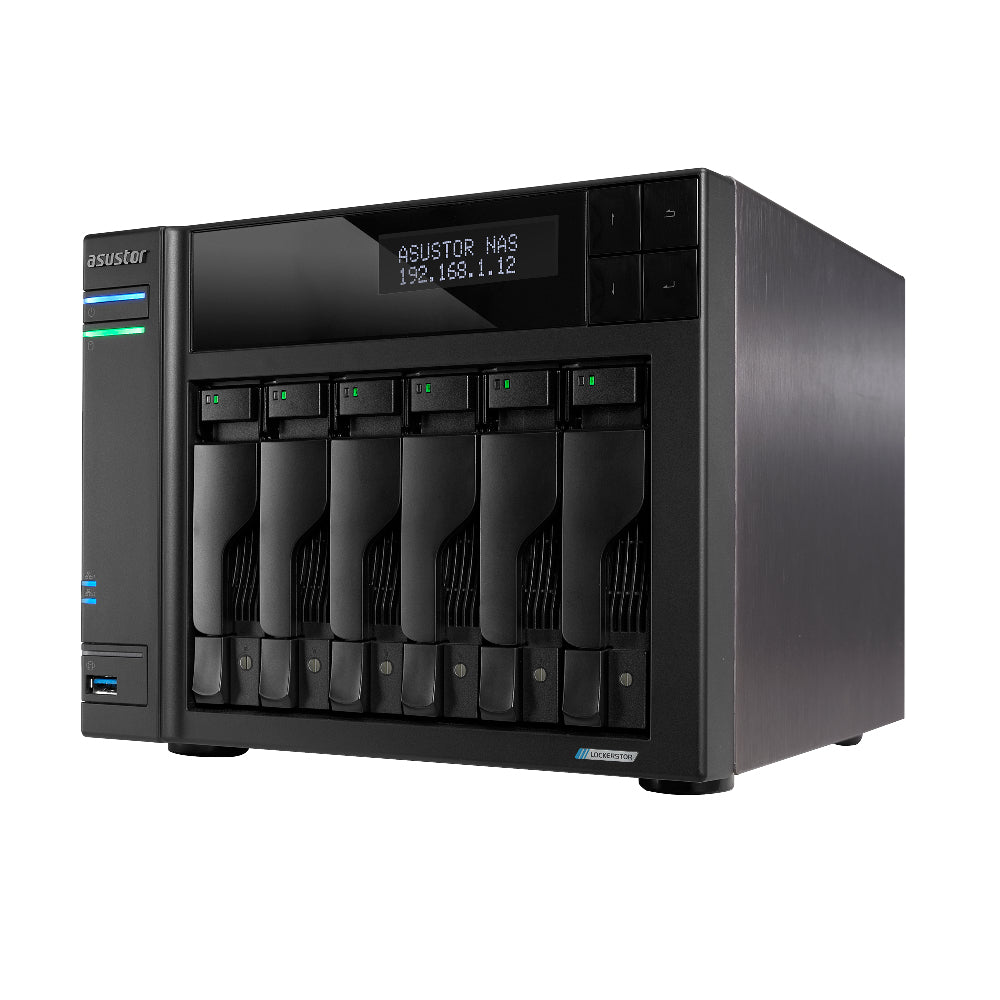Asustor LOCKERSTOR 6 NAS Escritorio Intel® Celeron® N5105 8 GB DDR4 Unidad de disco duro ADM Negro