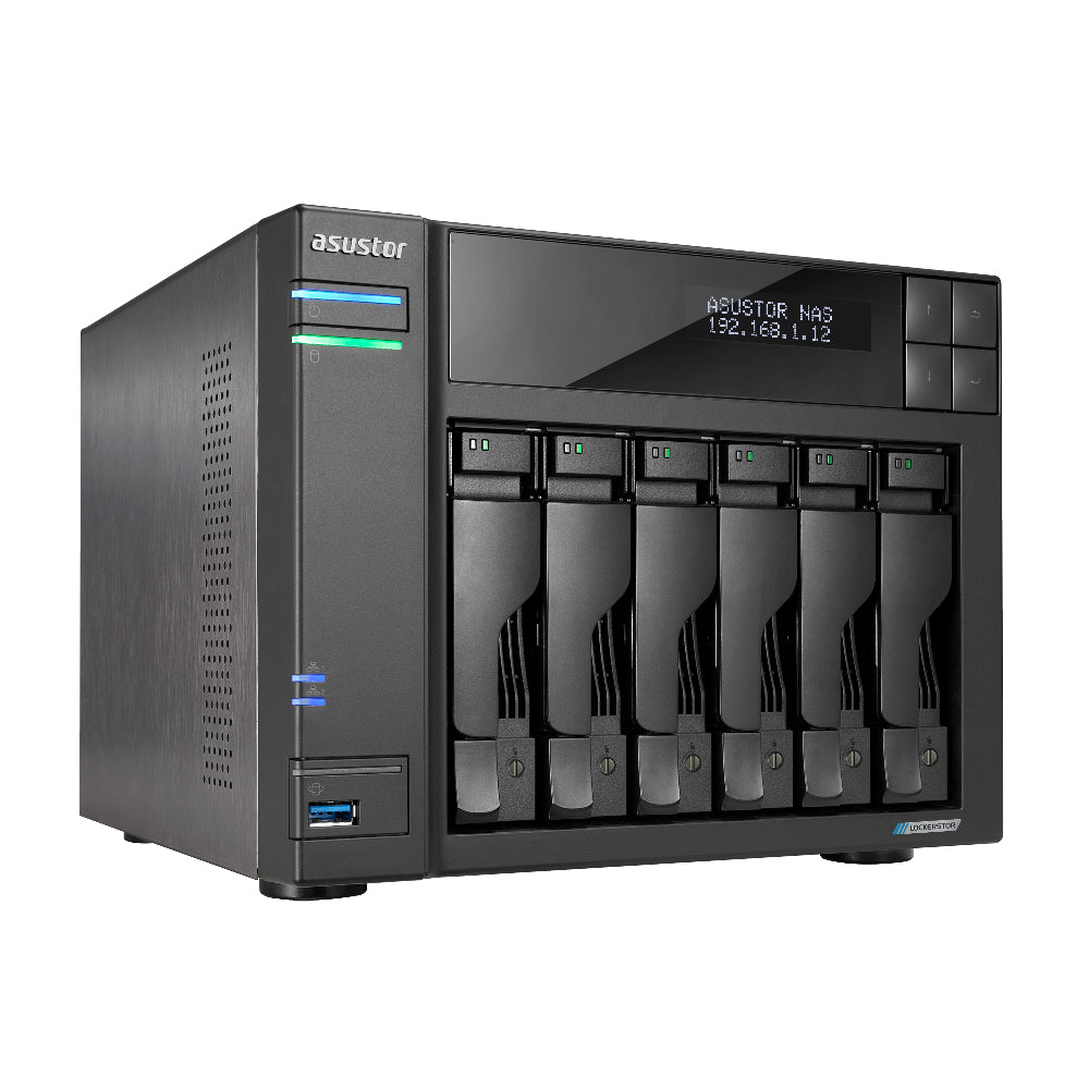 Asustor LOCKERSTOR 6 NAS Escritorio Intel® Celeron® N5105 8 GB DDR4 Unidad de disco duro ADM Negro