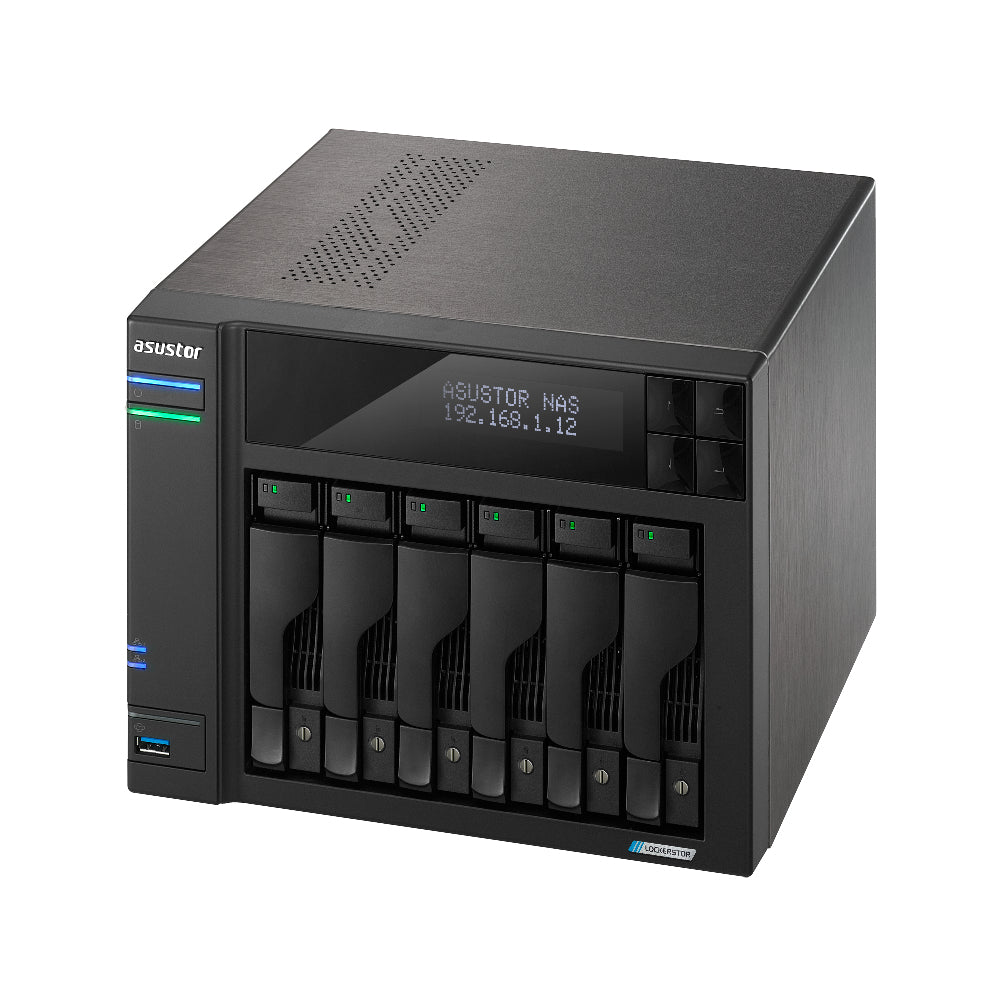 Asustor LOCKERSTOR 6 NAS Escritorio Intel® Celeron® N5105 8 GB DDR4 Unidad de disco duro ADM Negro