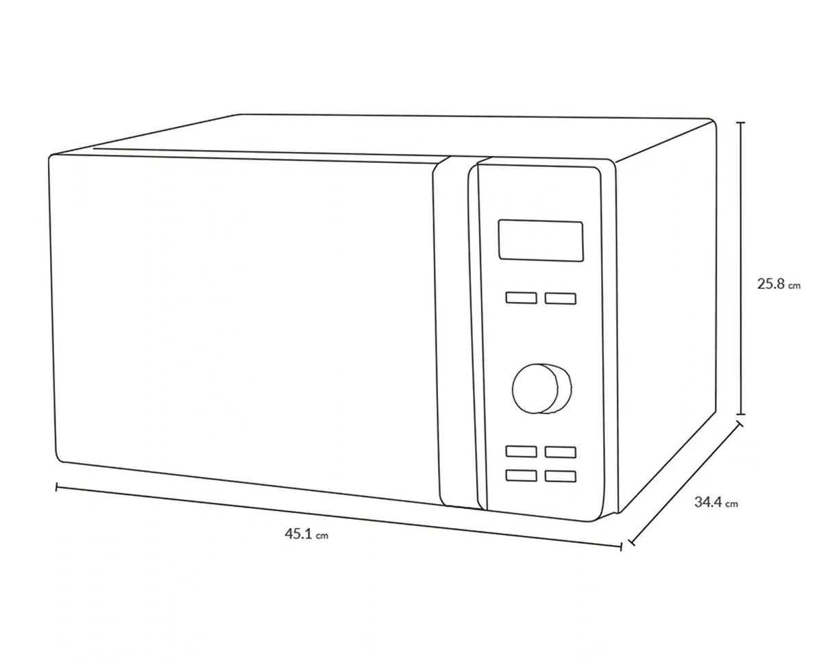 WINIA KOS-61HB microondas Negro Solo microondas Mostrador 19.8 L 700 W, Pantalla incorporada, LED