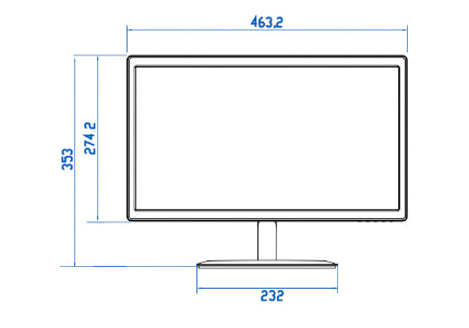 Quaroni MQ19-02 monitor de computadora 49.5 cm (19.5") 1366 x 768 Pixeles HD LED Negro