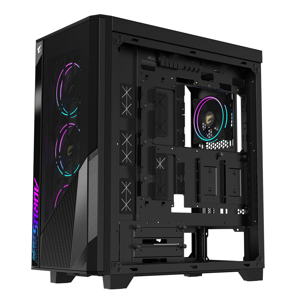 GIGABYTE GB-AC500G ST carcasas ordenador Vidrio, Plástico, Acero Midi Tower PC Negro
