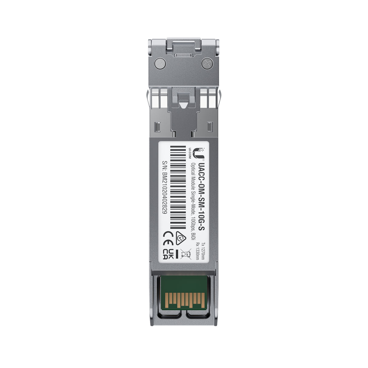 Módulo SFP monomodo UBIQUITI UACC-OM-SM-10G-S-2, 10Gbps, LC, 10km de alcance