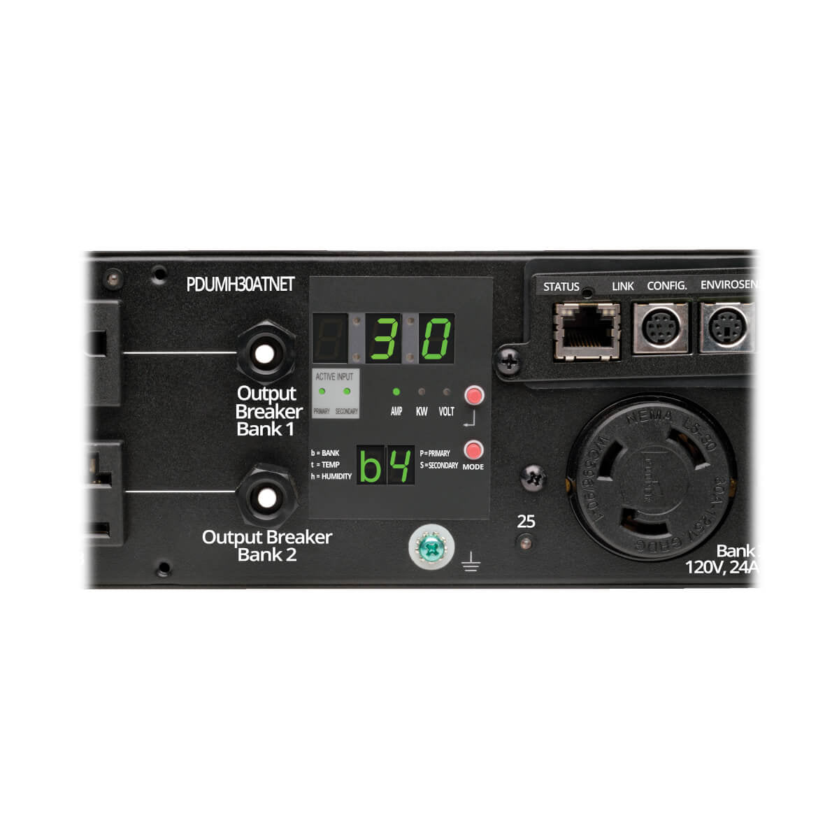 Tripp Lite PDUMH30ATNET PDU Monofásico con Medición Digital con Switch de Transferencia Automática 2.9kW, 2 Entradas L5-