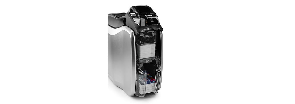 Zebra ZC300 Impresora Pintar por sublimación/Transferencia térmica Negro, Plata
