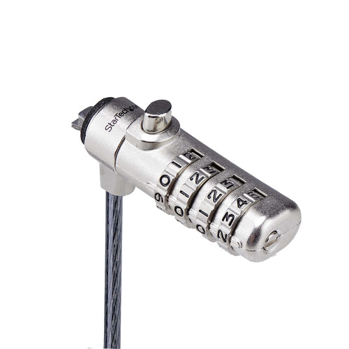 StarTech.com Cable de Seguridad Delgado de Portátil Compatible con K-Slot de 1,5m - Cable Antirrobo para Portátil con Ca