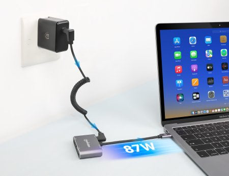 Manhattan Hub/dock USB-C, puertos (4): HDMI, USB-A, USB-C y VGA, con Power Delivery (PD) 87 W- requi