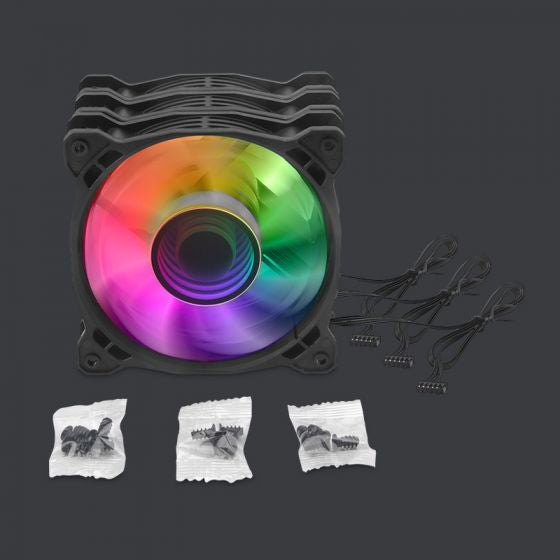 Yeyian YTK-120AL-01 sistema de refrigeración de computadora Gabinete de la computadora Ventilador 12 cm Negro, Blanco 3