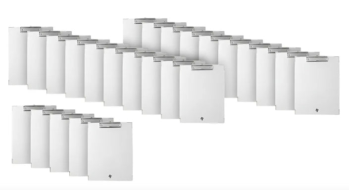 Techmakro KITTB25BC portapapeles A4 Cartón, Cloruro de polivinilo (PVC) Blanco, 330 mm, 240 mm
