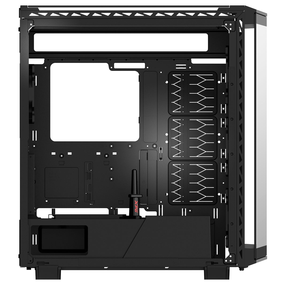 XPG BATTLECRUISER II PST Torre Media Negra carcasas ordenador Acero inoxidable Midi Tower PC Negro
