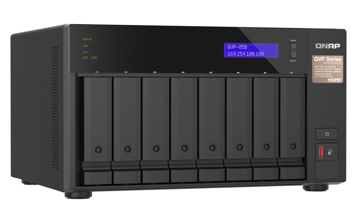 QNAP QVP-85B Servidor SATA M.2, SATA 2.5,3.5 cm (2.5,3.5") 2