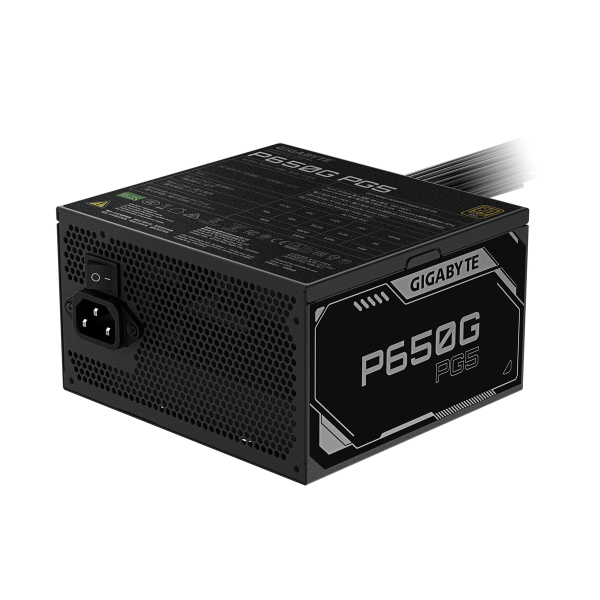 GIGABYTE P650G PCIE 5.1 unidad de fuente de alimentación 650 W 20+4 pin ATX ATX Negro