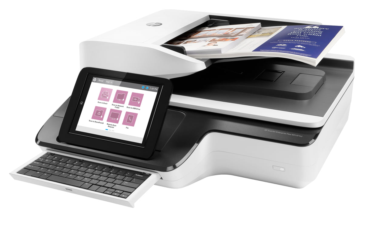 HP ScanJet Enterprise Flow N9120 fn2 Escáner de cama plana 600 x 600 DPI A3 Negro, Blanco, 297 x 432 mm, 120 ppm, 120 ppm