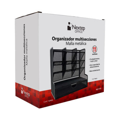 Nextep NE-177X organizador personal Acero Negro, 268 mm, 150 mm, 257 mm