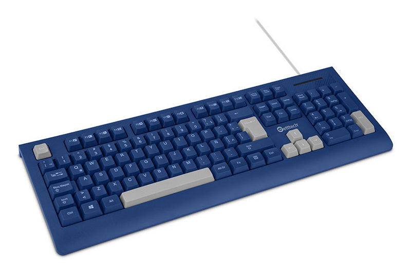 Getttech GGK-ESMWR-02-BL teclado Universal USB Azul, Tamaño completo (100%), Alámbrico