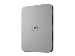 Disco Duro Portátil LaCie Mobile Drive de 2TB, USB-C, Color Plateado, 2.5", 5400 RPM, Backup Automático