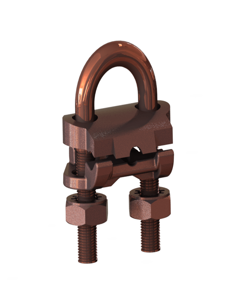 Abrazadera parres abe para unión equipotencial, tuberías hasta 3/4", cables 2/0 a 4/0 awg ABE