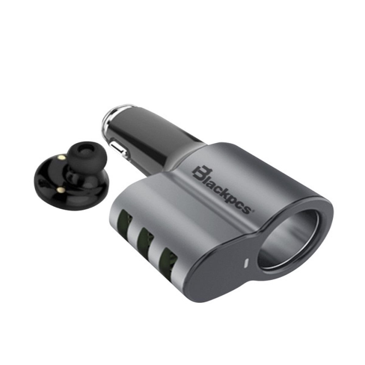 Cargador de Coche Negro 3 Puertos USB 4.8A Manos Libres Bluetooth 5.0