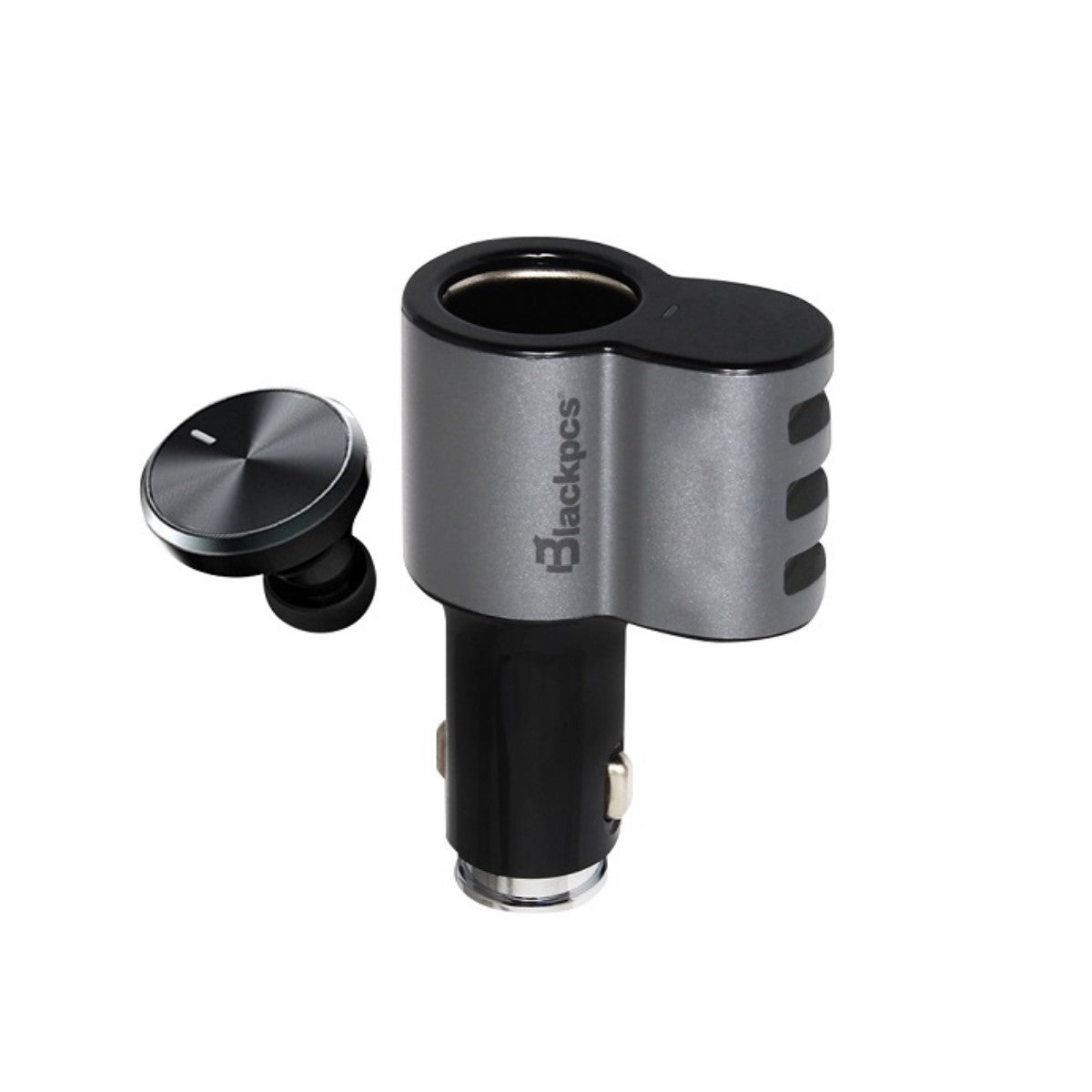 Cargador de Coche Negro 3 Puertos USB 4.8A Manos Libres Bluetooth 5.0