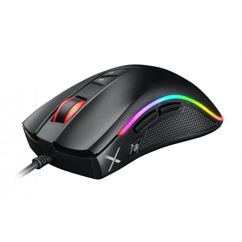 Mouse Gamer Xzeal Óptico, 4000 DPI, Negro, 9 Botones Programables, Cable Trenzado